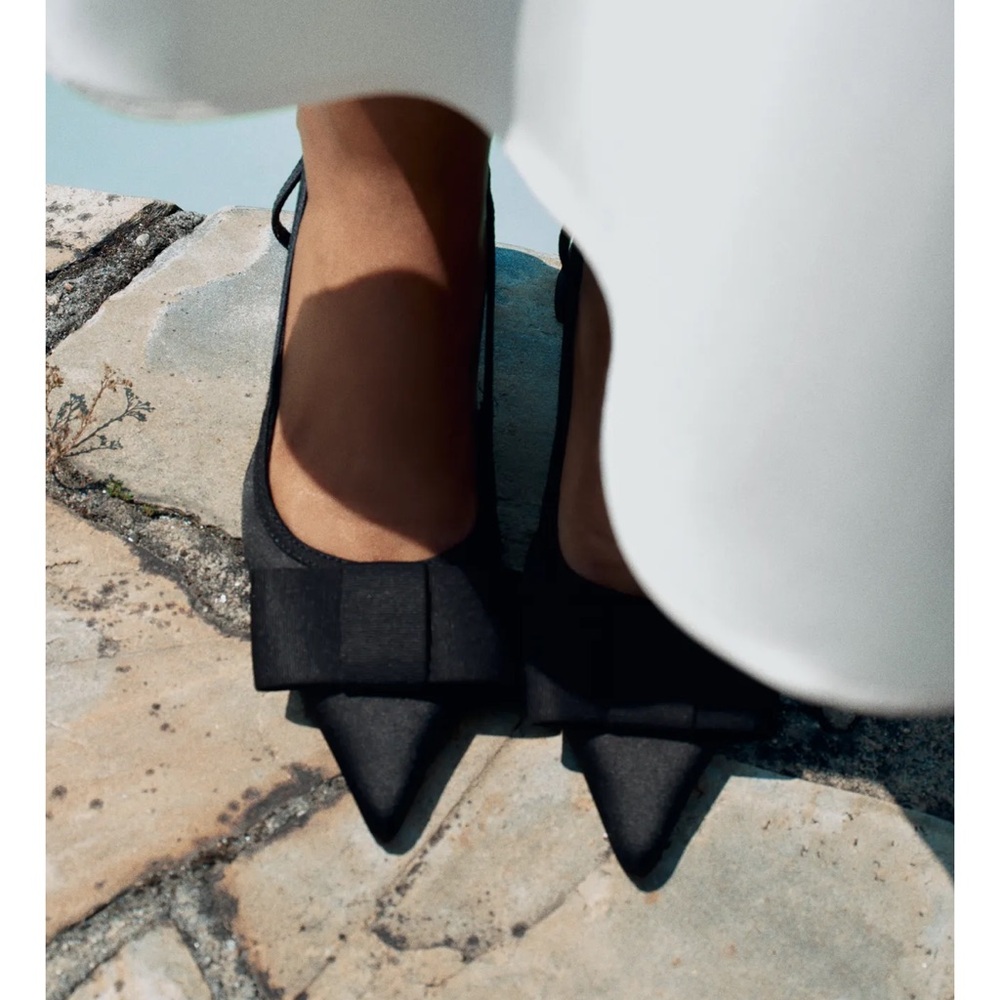 Zara SLINGBACK HEELS WITH BOW
